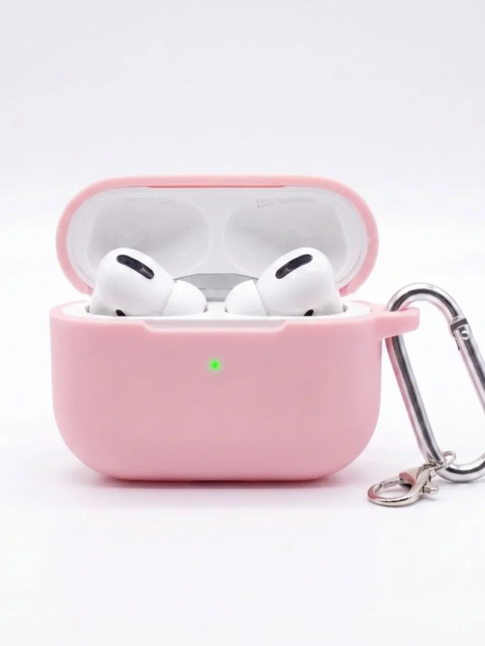 Pink Silicone Case for AirPods Pro & Pro 2 with Keychain